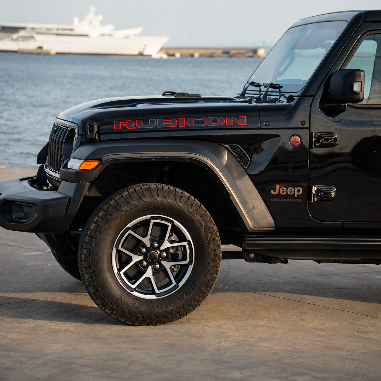 Detalle lateral del Jeep Wrangler Rubicon